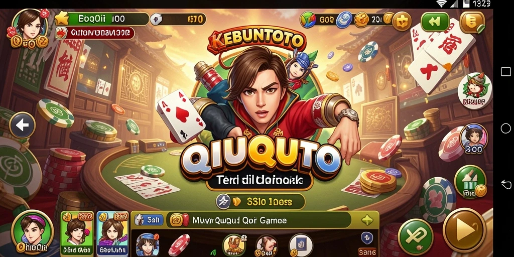 Tampilan gameplay QiuQiu yang seru dan mengasyikkan.