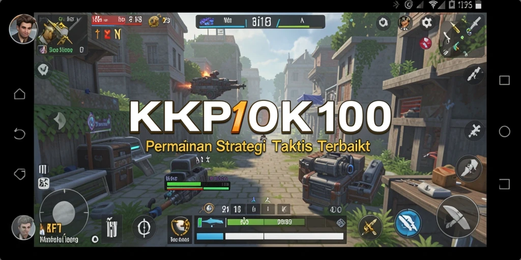 Screenshot KPK100 menunjukkan pertempuran strategi yang seru.