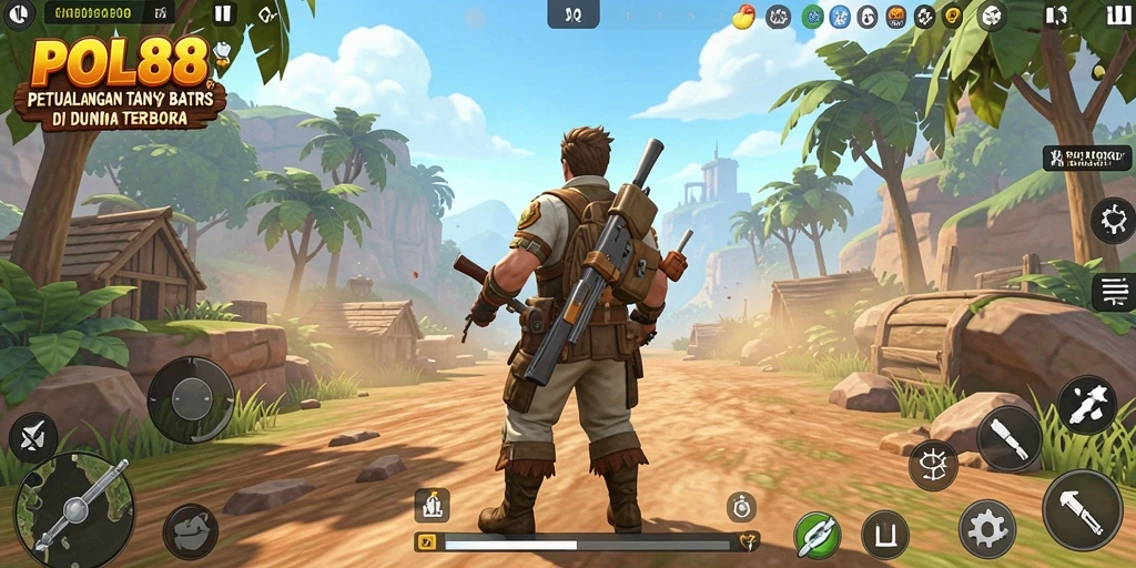 Screenshot dari gameplay POL88 yang menampilkan eksplorasi dunia terbuka.