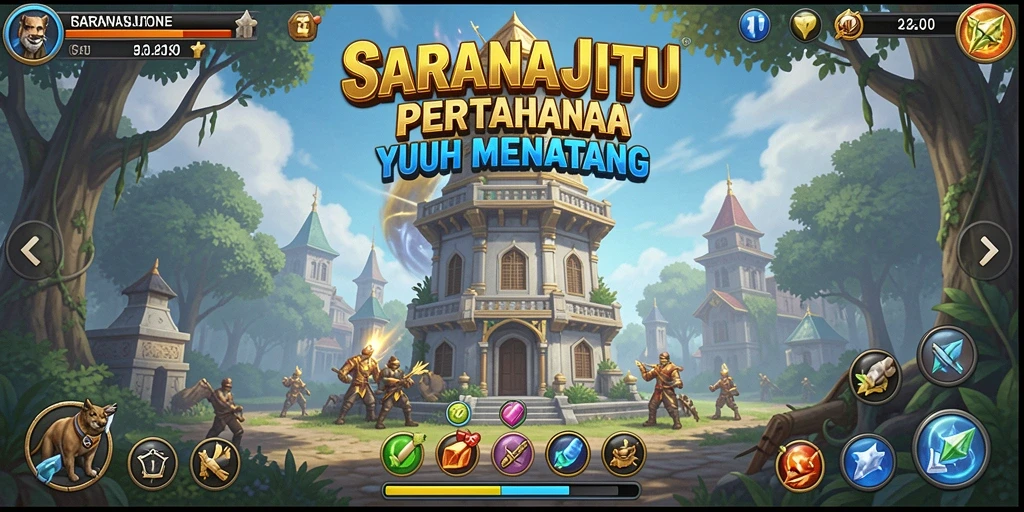 Screenshot gameplay menampilkan momen menegangkan dalam Tower Defense.