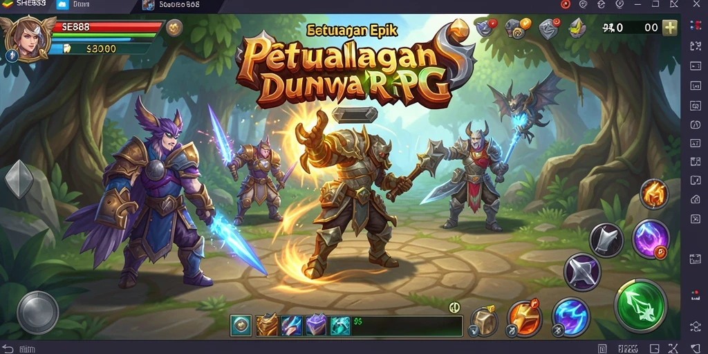 Gameplay SHE888 yang menampilkan pertarungan seru dan petualangan epik.