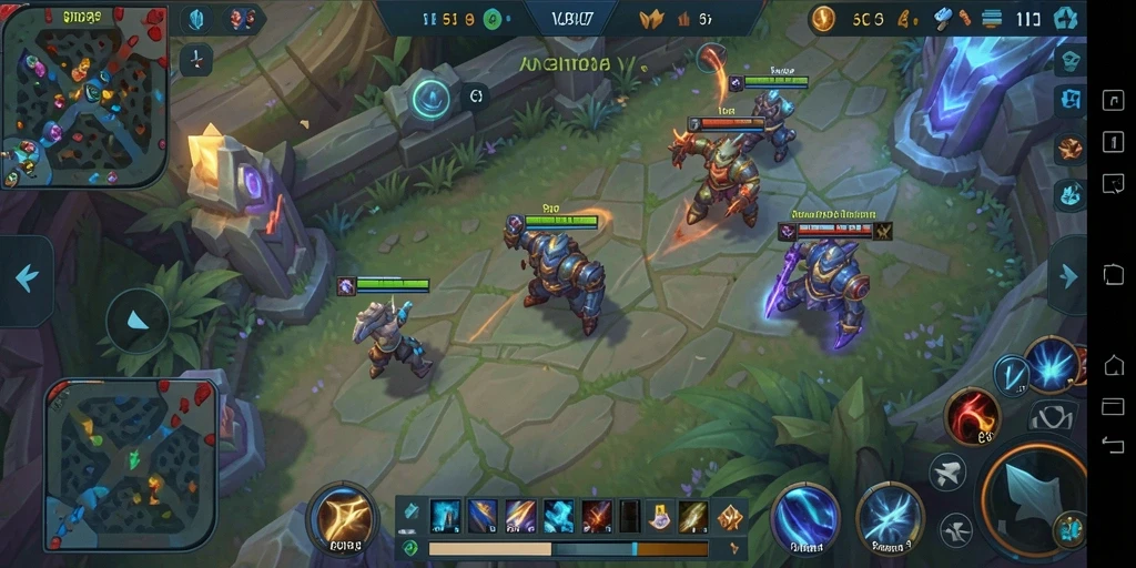 Tampilan gameplay seru di arena pertempuran V07.